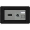 BG Screwless Matt Black Media Wall Plate TV Aerial, HDMI & CAT6 Outlet – Grey Insert by British General