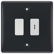 BG Part M 2 Gang 2 Way SP Key Switch with 2 Way Single Pole Switch