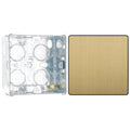 BG Evolve Satin Brass Single Blank Plate PCDSB94B with 35mm Steel Back Box