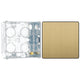 BG Evolve Satin Brass Single Blank Plate PCDSB94B with 35mm Steel Back Box