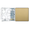 BG Evolve Satin Brass Single Blank Plate PCDSB94B with 35mm Steel Back Box