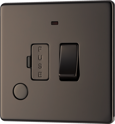 FBN53 Front - This 13A fused and switched connection unit with power indicator from British General provides an outlet from the mains containing the fuse ideal for spur circuits and hardwired appliances.