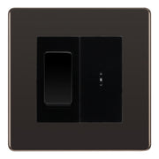 BG Screwless Black Nickel 20A Secret Key Switch with 20A Double Pole Switch - Black Insert