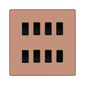 BG Evolve Polished Copper 7 Gang Custom Grid Light Switch with Back Box Included