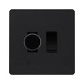 BG Evolve Matt Black 2 Gang Light Switch 1x Trailing Edge LED Dimmer 1x 2 Way Custom Switch