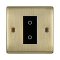 BG Nexus Antique Brass Single Secondary Touch Dimmer Switch - Black Insert