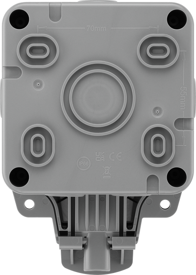 BG WP21 Nexus Storm | IP66 1 Gang 13A Neon Switched Socket by British General (BG-WP21)