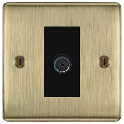 BG Nexus Metal Antique Brass Co-axial Socket NAB60B by British General (BG-NAB60B)