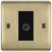 BG Nexus Metal Antique Brass Co-axial Socket NAB60B by British General (BG-NAB60B)