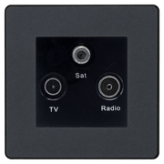 BG Evolve Matt Grey TV/FM/SAT Socket PCDMGTRIB by BG Evolve (BG-PCDMGTRIB)