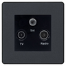 BG Evolve Matt Grey TV/FM/SAT Socket PCDMGTRIB by BG Evolve (BG-PCDMGTRIB)