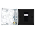BG Nexus Matt Black RJ45 Single Data Outlet Socket NFBRJ451 with 25mm Steel Back Box