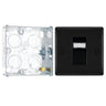 BG Nexus Matt Black RJ45 Single Data Outlet Socket NFBRJ451 with 25mm Steel Back Box by British General (BG-NFBRJ451+HGS02)