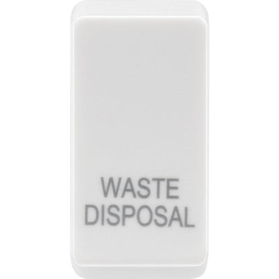BG RRWDISW Nexus Grid | White | 'WASTE DISPOSAL' Rocker by British General (BG-RRWDISW)
