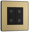 BG Evolve PCDSBBTS1B Satin Brass 1 Gang Outlet-Black Insert by British General (BG-PCDSBBTS1B-Shopify-SA_1)