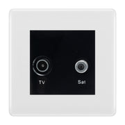 BG White Moulded TV & Satellite Socket NWMTVSATB by British General (BG-NWMTVSATB)