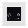 BG White Moulded TV & Satellite Socket NWMTVSATB by British General (BG-NWMTVSATB)