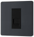  PCDMGBTS1B Front - This Evolve Matt Grey Secondary telephone socket from British General uses a screw terminal connection, and should be used for an additional telephone point which feeds from the master telephone socket.