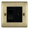 BG Nexus Antique Brass 20A Secret Key Switch with 20A Double Pole Switch - Black Insert by British General
