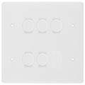 BG White 5 Gang Trailing Edge LED Dimmer Light Switch 2 Way Custom Switch