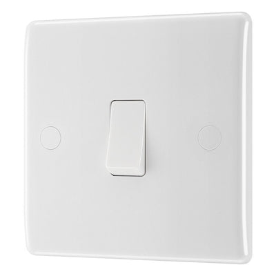 BG Nexus 1 Gang 20A 16AX Intermediate Light Switch & 50mm Pattress Back Box