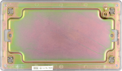 BG Electrical FBS95 Nexus Screwless Flat-Plate Double Blank Plate Brushed Steel