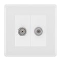 BG White Moulded TV & Satellite Socket NWM65W