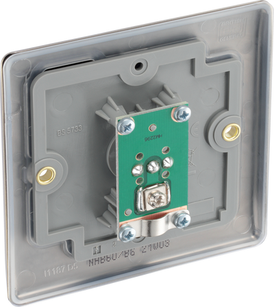 BG NAB60 Nexus Metal Antique Brass 1 Gang Co-Axial Socket by British General (BG-NAB60-2)