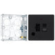 BG Evolve Matt Black 13A Flex Outlet Neon Switched Fused Connection Unit PCDMB52B with 25mm Steel Back Box