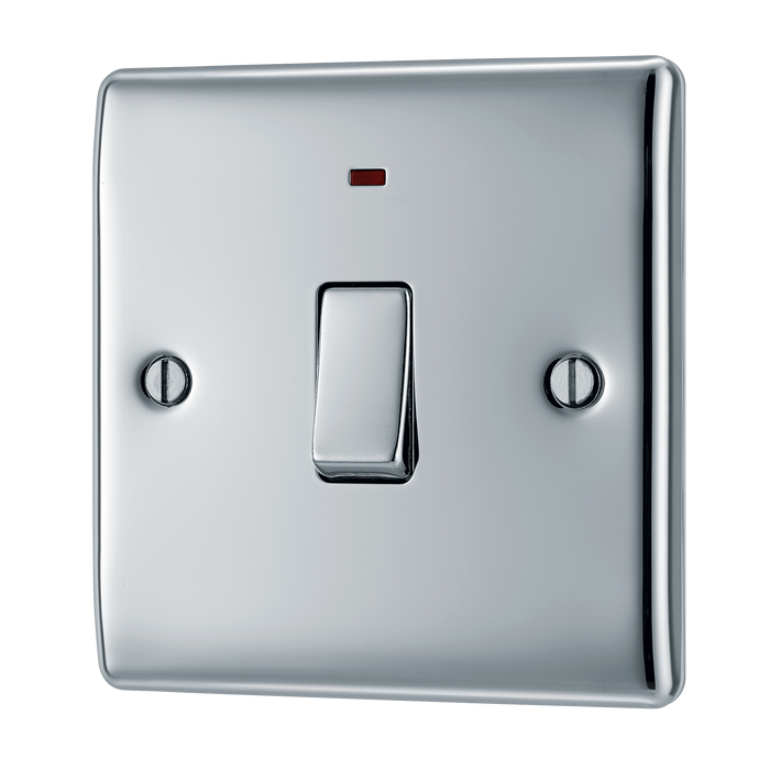 NPC31 Front - This 20A double pole switch with indicator from British General has been designconnection ed for the of refrigerators water heaters, central heating boilers and many other fixed appliances.