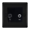 BG Nexus Metal Matt Black TV & Satellite Socket NFBTVSATB
