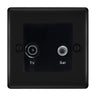 BG Nexus Metal Matt Black TV & Satellite Socket NFBTVSATB by British General (BG-NFBTVSATB)
