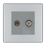 BG Flatplate Screwless Polished Chrome TV & Satellite Socket FPC65G by BG Nexus (BG-FPC65G)