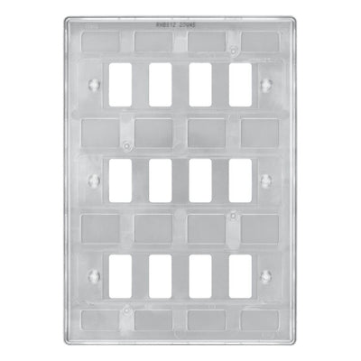 BG RNBS12 Nexus Grid Brushed Steel 12 Module Front Plate