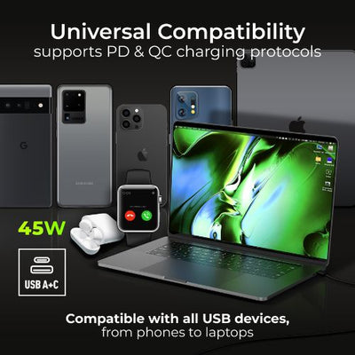 BG Screwless Black Nickel 13A Double USB 45W A+C Ports FBN22UAC45B by British General