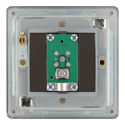 BG Screwless Black Nickel Single Satellite Socket FBN64 with 25mm Steel Back Box