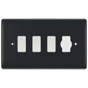 BG Part M 4 Gang Switch 1x Intelligent Dual Mode Dimmer 3x 2 Way Custom Grid
