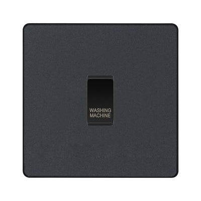 BG Evolve Matt Grey Custom Appliance Grid Switch 1 Gang Screwless