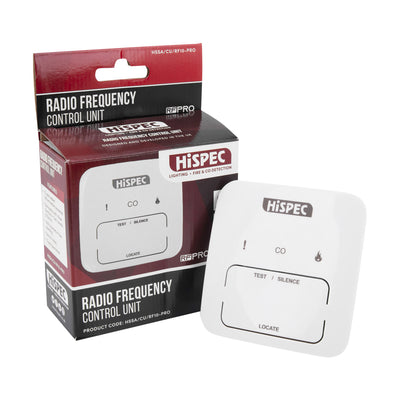 Radio-Interlinked Test / Hush Control Unit for Smoke, Heat & CO Alarms - Hispec RF10-PRO Range by HiSPEC (Safelincs-HIRFLBRC)