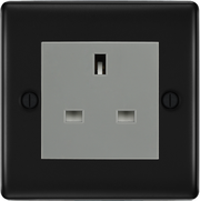 BG Nexus Metal Matt Black 13A Unswitched Socket NFB23G by British General (BG-NFB23G)