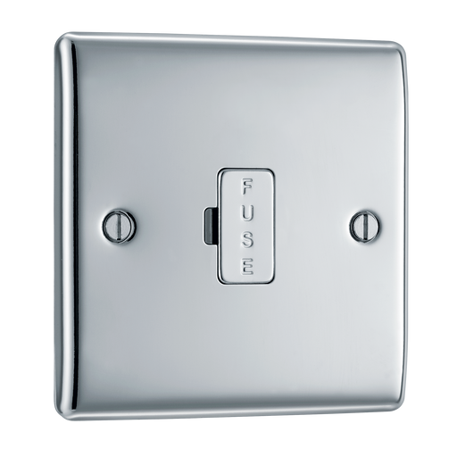 NPC54 Front - This 13A fused and unswitched connection unit from British General provides an outlet from the mains containing the fuse ideal for spur circuits and hardwired appliances.