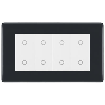 BG Part M Quad Secondary Touch Dimmer Switch Graphite - White Insert