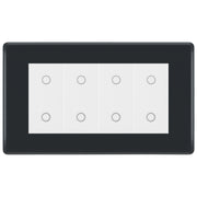 BG Part M Quad Secondary Touch Dimmer Switch Graphite - White Insert