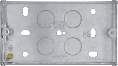 BG HGS05 2 Gang 35mm Steel Knockout Box by British General (BG-HGS05)