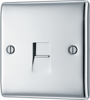 BG NPCBTM1 Nexus Metal Polished Chrome 1 Gang Master Telephone Socket by British General (BG-NPCBTM1-Shopify-SA_1)