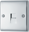 BG NPCBTM1 Nexus Metal Polished Chrome 1 Gang Master Telephone Socket by British General (BG-NPCBTM1-Shopify-SA_1)