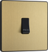PCDSB14B Front - This Evolve Satin Brass bell push switch from British General is ideal for use where access is restricted such as office buildings or hospitals, where visitors need to let those inside know they have arrived. This switch has a low profile screwless flat plate that clips on and off, making it ideal for modern interiors.