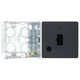 BG Evolve Matt Grey 13A Unswitched Spur with Neon and Flex Outlet PCDMG54B with 35mm Steel Back Box