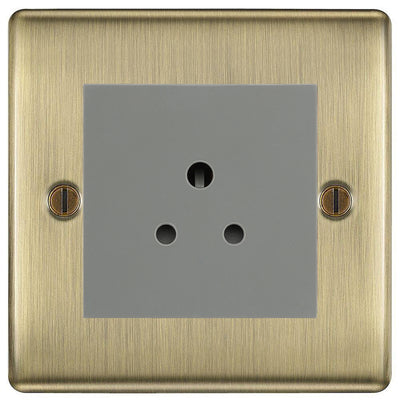 BG Nexus Metal Antique Brass 2A Unswitched Socket NAB28MG by British General (BG-NAB28MG)