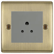 BG Nexus Metal Antique Brass 2A Unswitched Socket NAB28MG by British General (BG-NAB28MG)